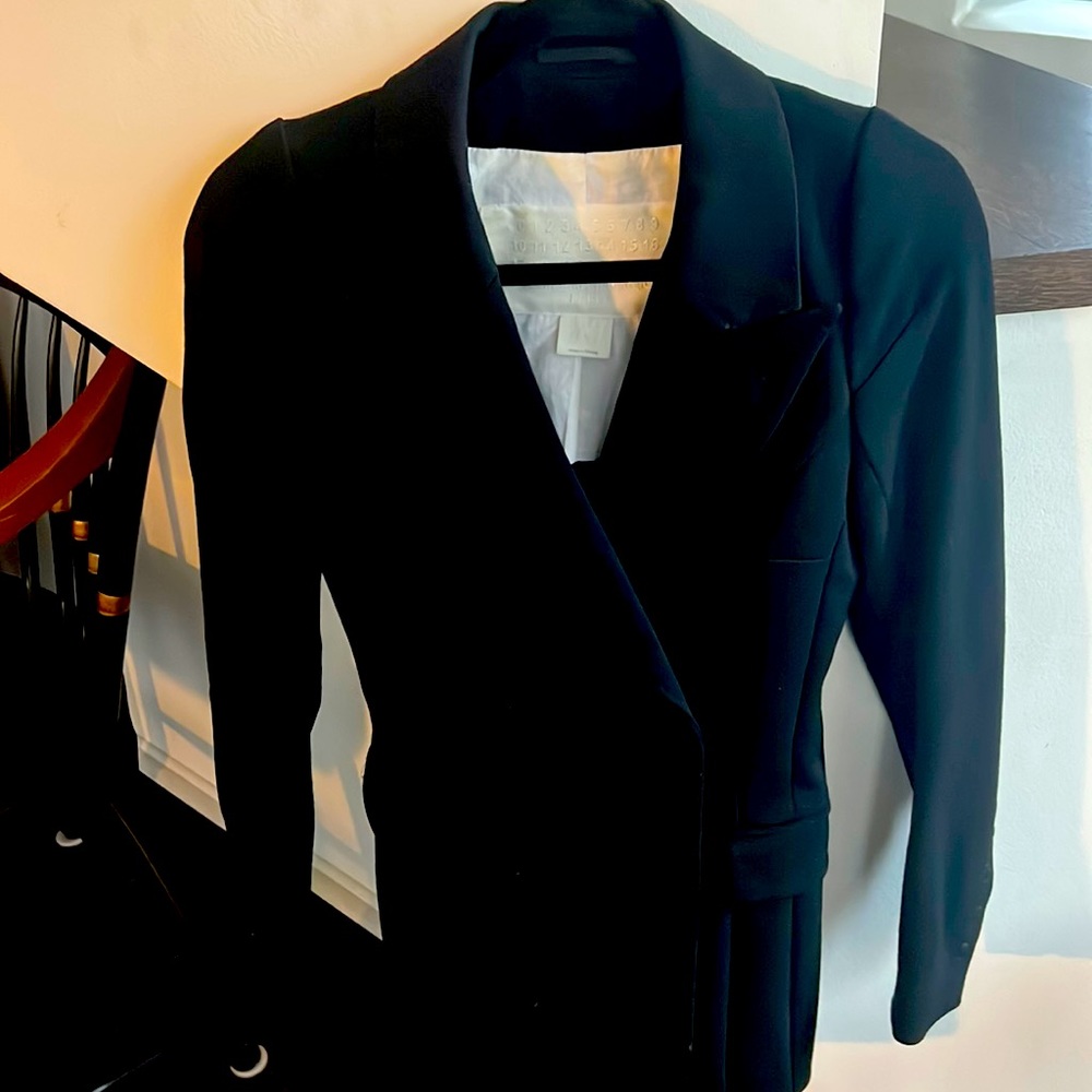 Black double-breasted blazer from Maison Martin Margiela (H&M collaboration)